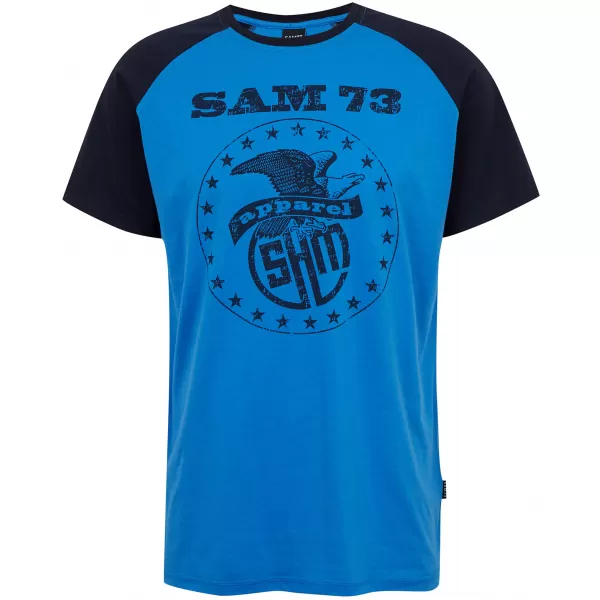  Herren-T-Shirt mit kurzen Ärmeln SAM 73 JORDAN MT 805 LEUCHTEND BLAU 