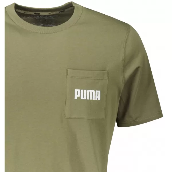  Herren-T-Shirt PUMA MODERN BASIC POCKET TEE DUNKELGRÜNES MOOS 