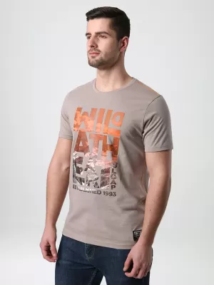 Herren-T-Shirt LOAP BOLT BRAUN/GRAU