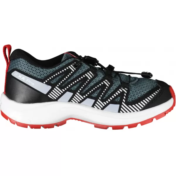  Kinderschuhe SALOMON XA PRO V8 J L41613700 GRAU/BLAU/ROT 
