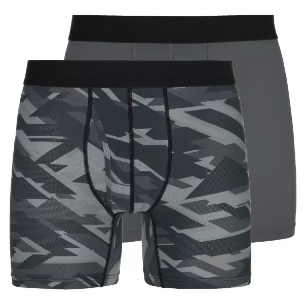 Herren-Boxershorts im 2er-Pack KILPI 2P NETT-M RM0214KI DUNKELGRAU/KHAKI 