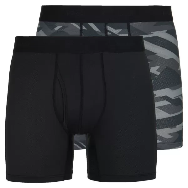 Herren-Boxershorts im 2er-Pack KILPI 2P NETT-M RM0214KI SCHWARZ/GRAU 