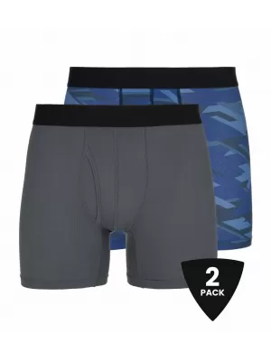 Herren-Boxershorts im 2er-Pack KILPI 2P NETT-M RM0214KI DUNKELGRAU