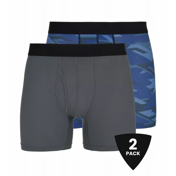  Herren-Boxershorts im 2er-Pack KILPI 2P NETT-M RM0214KI DUNKELGRAU 