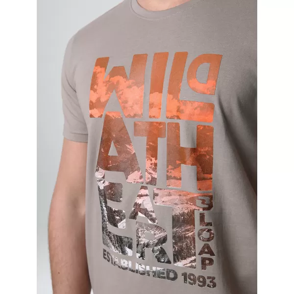  Herren-T-Shirt LOAP BOLT BRAUN/GRAU 