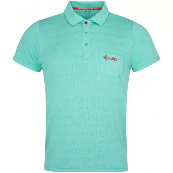  Herren-T-Shirt mit Kragen KILPI GIVRY-M RM0304KI TÜRKIS 
