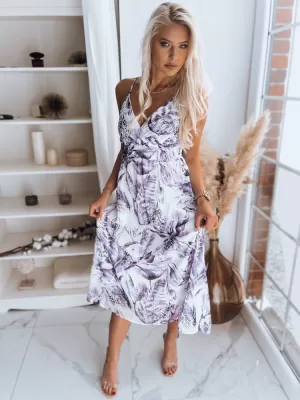 Kleid DSTREET CHANTELE EY1823z WEIß -VIOLETT