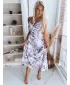 Kleid DSTREET CHANTELE EY1823z WEIß -VIOLETT