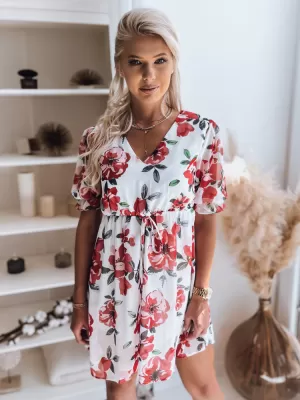 Kleid DSTREET CLAIRE II EY1866z WEIß -RED