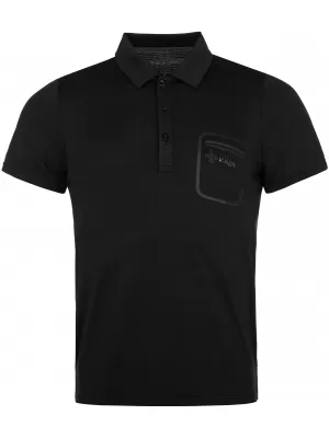 Herren-T-Shirt mit Kragen KILPI GIVRY-M RM0304KI SCHWARZ