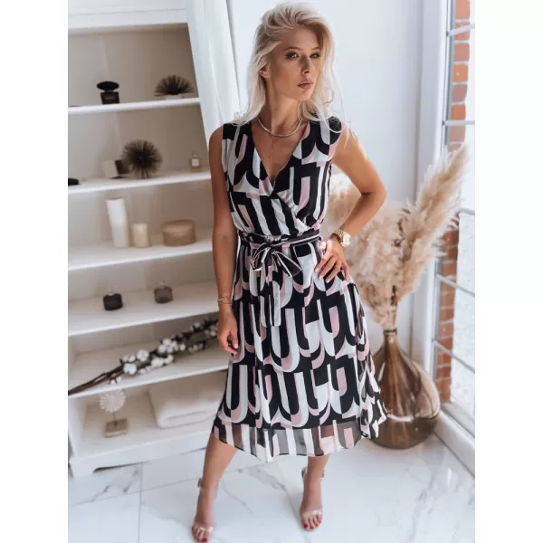  Kleid DSTREET BALI EY1902z SCHWARZ UND WEIß 