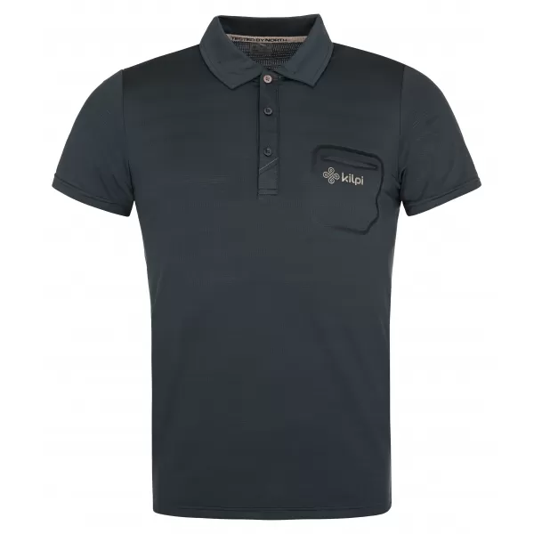  Herren-T-Shirt mit Kragen KILPI GIVRY-M RM0304KI GRAU 