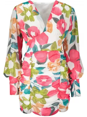 Kleid DSTREET EY2080Z WEIß/ROSA