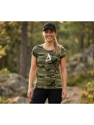 Damen-T-Shirt ALTISPORT ALW002C122 TARNGRÜN/WEIß
