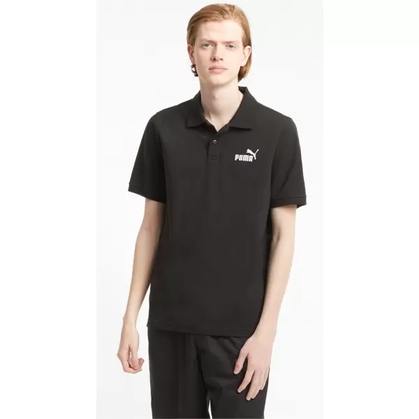  Herren-T-Shirt mit Kragen PUMA ESS PIQUE POLO 586674-01 SCHWARZ 