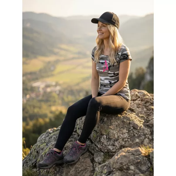  Damen-T-Shirt ALTISPORT ALW002C122 TARNGRAU/ROSA 