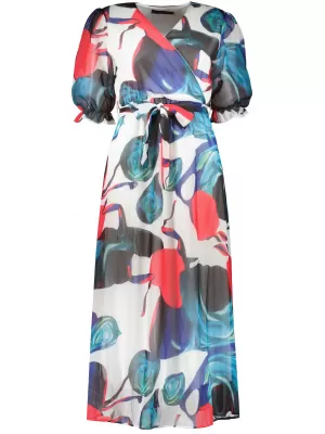 Kleid DSTREET EY1869 WEIß/BLAU