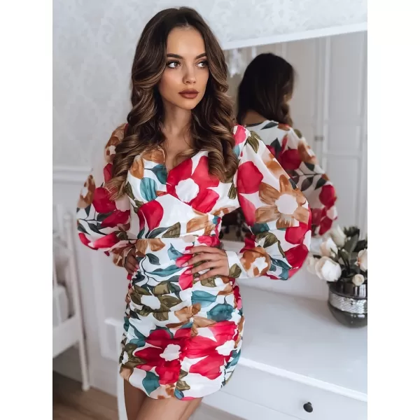  Kleid DSTREET EY2080Z WEIß/ROSA 