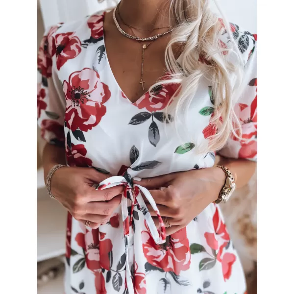  Kleid DSTREET CLAIRE II EY1866z WEIß -RED 