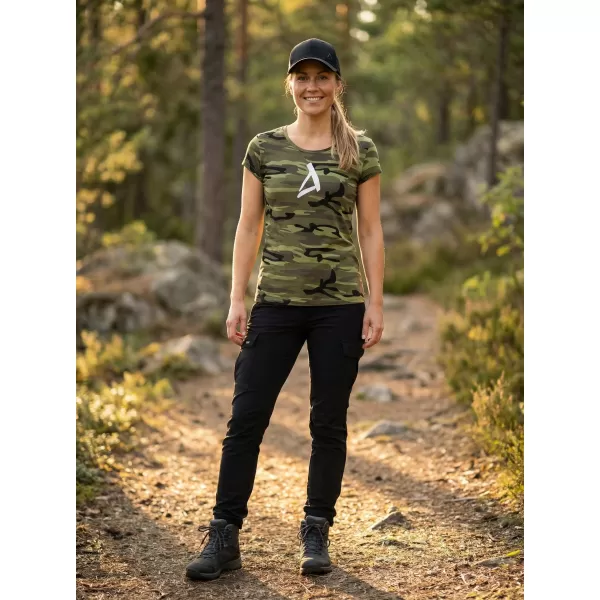  Damen-T-Shirt ALTISPORT ALW002C122 TARNGRÜN/WEIß 