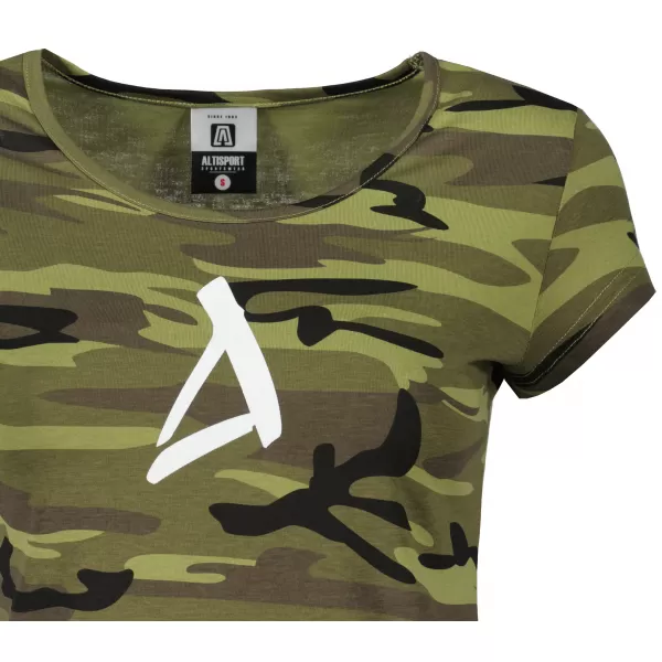  Damen-T-Shirt ALTISPORT ALW002C122 TARNGRÜN/WEIß 