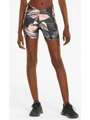 Damen-Shorts PUMA TRAIN TREND AOP EVERSCULPT HIGH WAIST 5 TIGHT SHORT 521610-01 SCHWARZ