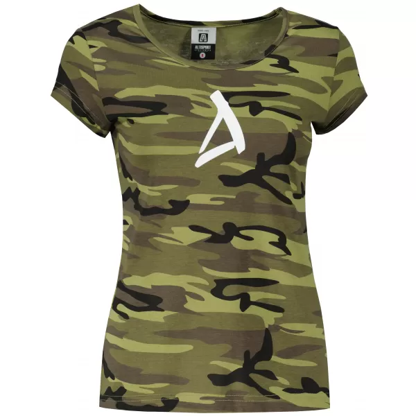  Damen-T-Shirt ALTISPORT ALW002C122 TARNGRÜN/WEIß 