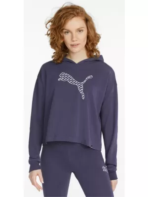 Damen-Sweatshirt PUMA POWER SUMMER GRAPHIC HOODIE TR 848402-06 BLAU