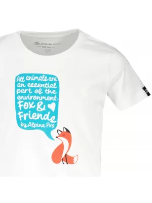 T -Shirt ALPINE PRO WORLDO KTSY411 WEIß/BLAU