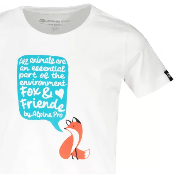  T -Shirt ALPINE PRO WORLDO KTSY411 WEIß/BLAU 