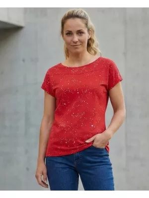 Damen-T-Shirt SAM 73 HEQA WT 876 ROT