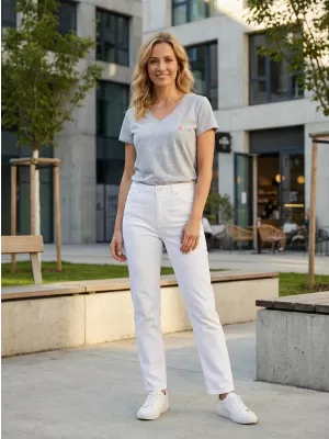 Damen-T-Shirt SAM 73 LUMIEL WT 873 HELLGRAU