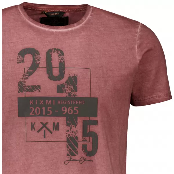  Herren-T-Shirt KIXMI OMER BURGUND 
