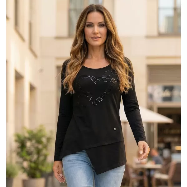  Damen-T-Shirt KIXMI ORIANA SCHWARZ 