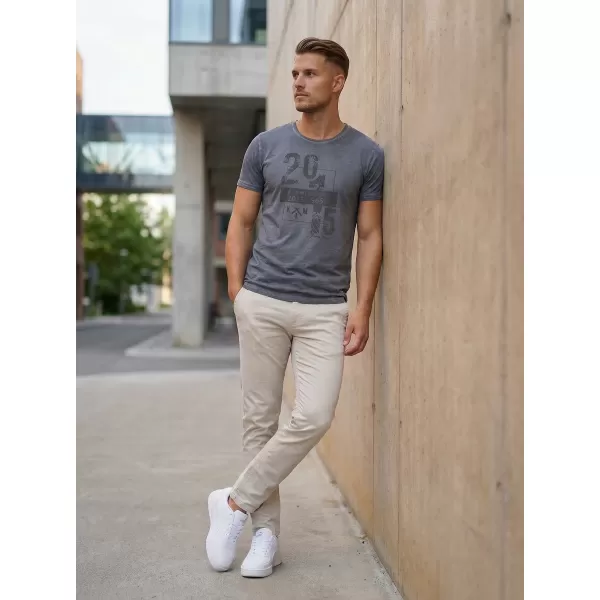 Herren-T-Shirt KIXMI OMER DUNKELGRAU 