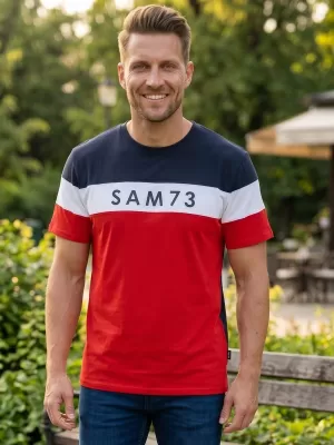 Herren-T-Shirt SAM 73 KAVIX MT 815 ROT