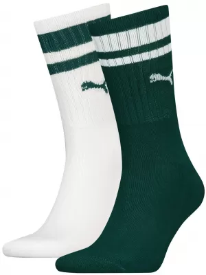 Socken PUMA CREW HERITAGE STRIPE 2P 907944-07 GRÜN