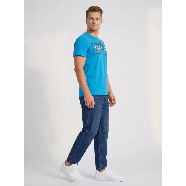  Herren-T-Shirt SAM 73 FENRI MT 814 LEUCHTEND BLAU 