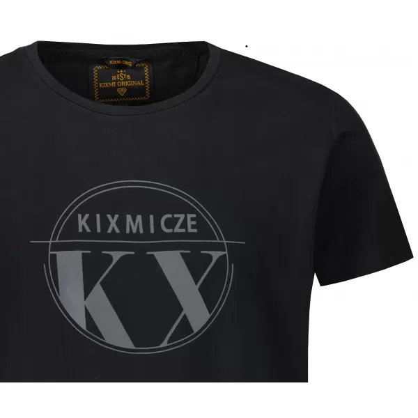  Herren-T-Shirt KIXMI OCTAVIO SCHWARZ 