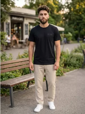 Herren-T-Shirt SAM 73 QUARIP MT 812 SCHWARZ