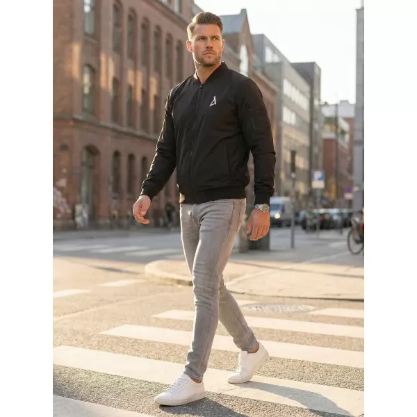  Bomberjacke für Herren ALTISPORT BYB/ALM002BY045 SCHWARZ UND WEIß 