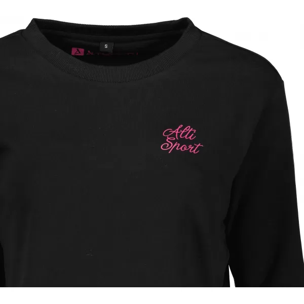  Crop-Top-Sweatshirt für Damen ALTISPORT BYB/ALW056BY131 SCHWARZ ROSA 