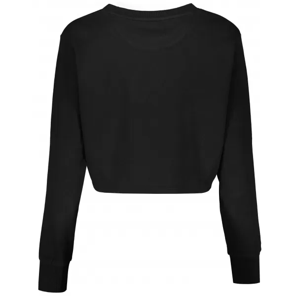  Crop-Top-Sweatshirt für Damen ALTISPORT BYB/ALW056BY131 SCHWARZ ROSA 