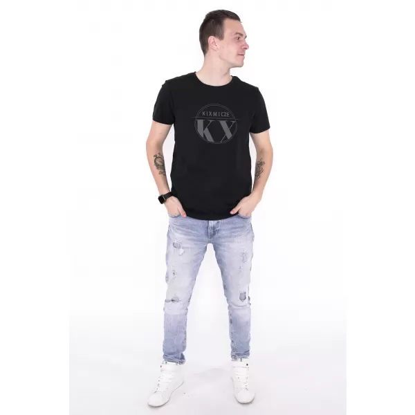  Herren-T-Shirt KIXMI OCTAVIO SCHWARZ 