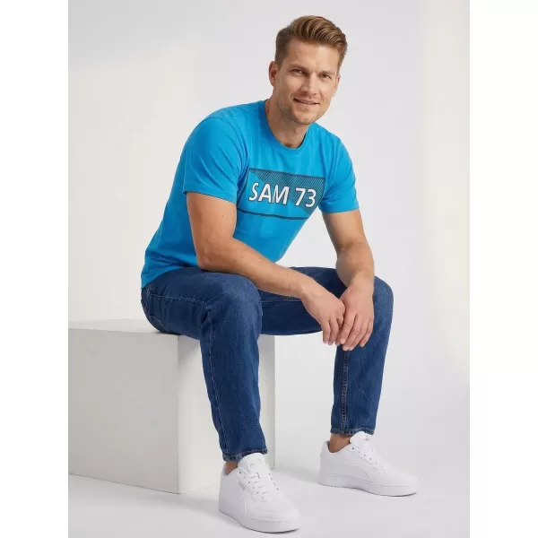  Herren-T-Shirt SAM 73 FENRI MT 814 LEUCHTEND BLAU 