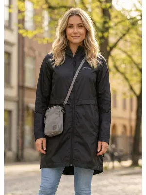 Leichter Damenmantel ALTISPORT JOLENA LJCX533 SCHWARZ