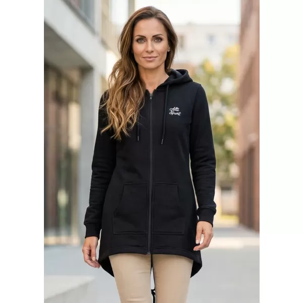  Erweitertes Damen-Sweatshirt ALTISPORT BYB/ALW056BY148 SCHWARZ UND WEIß 