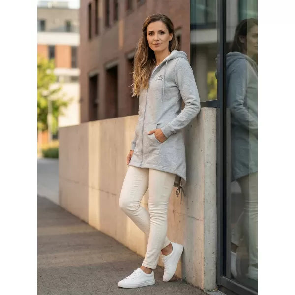  Erweitertes Damen-Sweatshirt ALTISPORT BYB/ALW056BY148 HELLGRAUE HIGHLIGHTS 