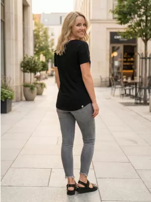Damen-T-Shirt KIXMI ODETTE SCHWARZ