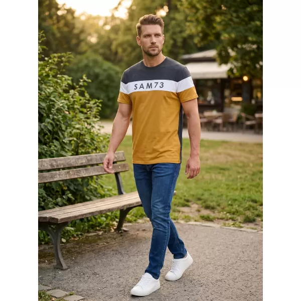 Herren-T-Shirt SAM 73 KAVIX MT 815 HELLBRAUN 